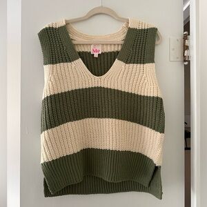 Striped Sweater in Olive